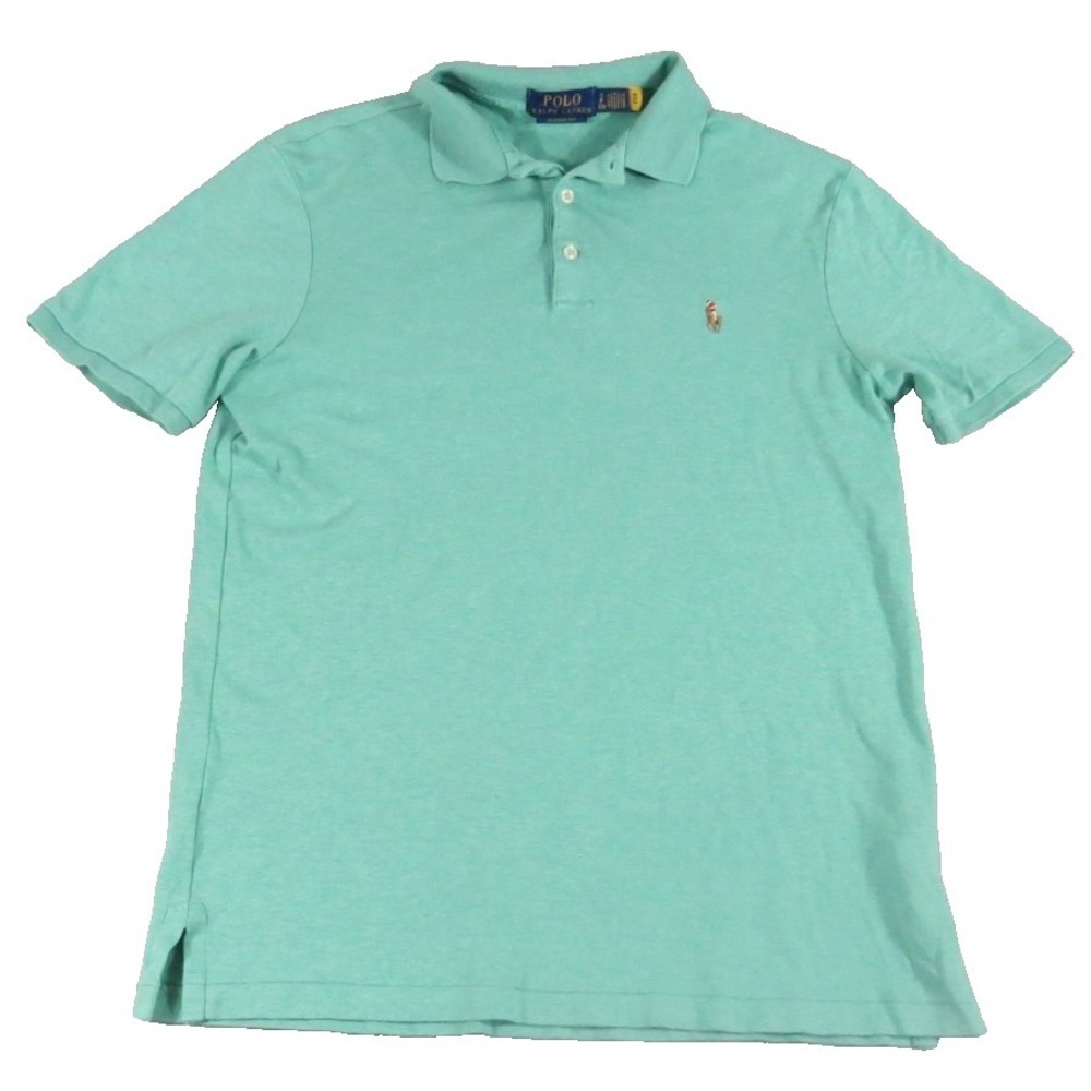 Polo Ralph Lauren Shirt Men‎ Size Small Classic Fit Green Pique Short Sleeve Top